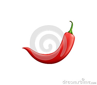 Realistic Chili Pepper Vector Illustration