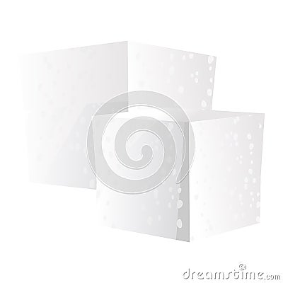 Realistic refined sugar on a white background - Vector Vector Illustration