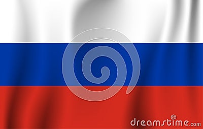 Realistic Russia flag wave flowing background vector Vector Illustration