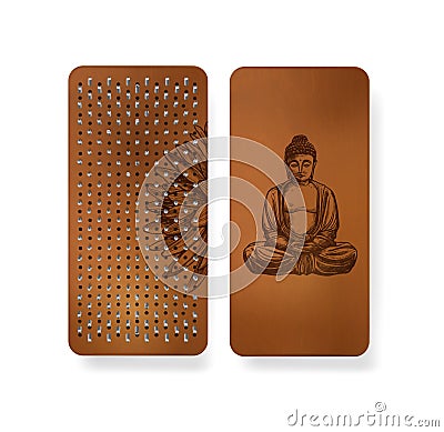 Realistic Sadhu Boards Icon Set Vector Illustration