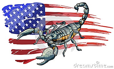 Realistic scorpion cartoon vector illustration design art Vector Illustration