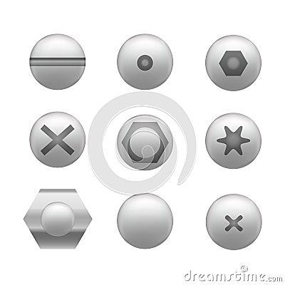 Realistic Cap Icon Set Different Shapes. Vector Vector Illustration