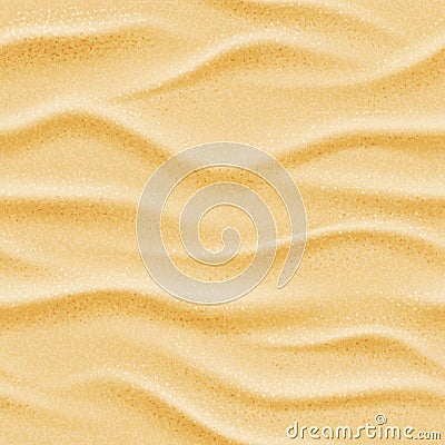 Realistic seamless vector beach sea sand background Vector Illustration