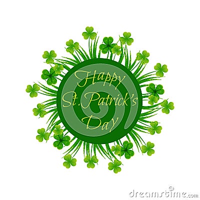 Realistic shamrock clover Vector Illustration