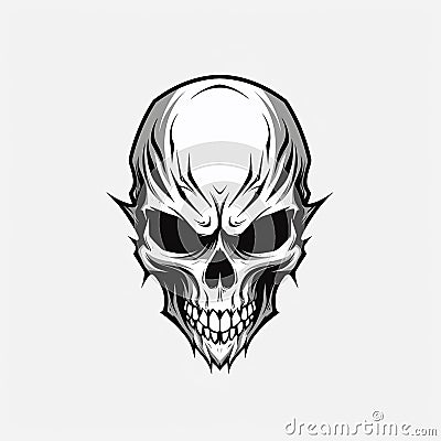 Realistic Skull Illustration Stock Photo