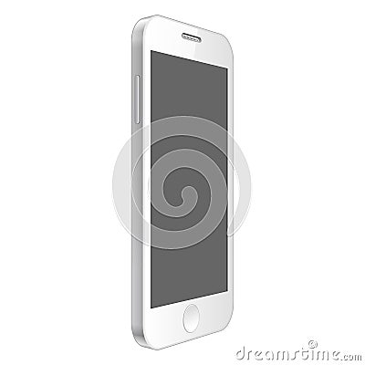 Realistic smartphone. White modern telephone Vector Illustration