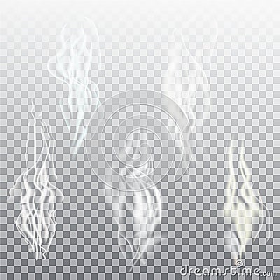 Smoke on transparent background. Stock Photo