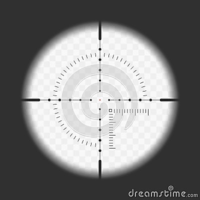 Realistic sniper sight. Vector Illustration