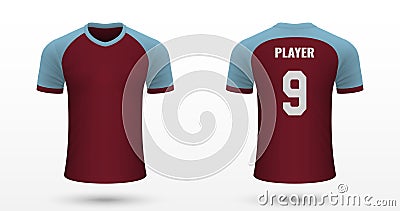 Realistic soccer shirt Cartoon Illustration