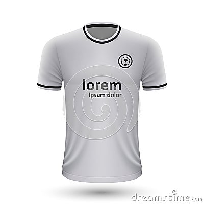 Realistic soccer shirt Eintracht Vector Illustration