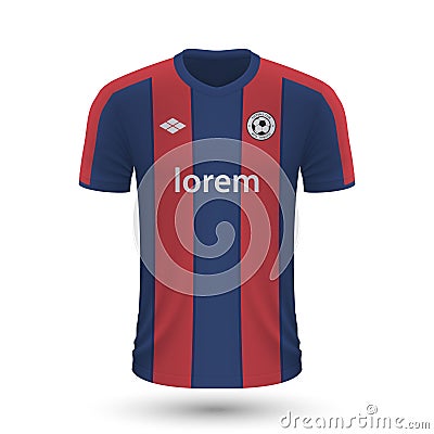 Realistic soccer shirt Levante 2022, jersey template for footbal Vector Illustration