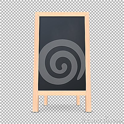 Realistic special menu announcement board icon. Vector clean restaurant outdoor blackboard background. Mockup of Vector Illustration