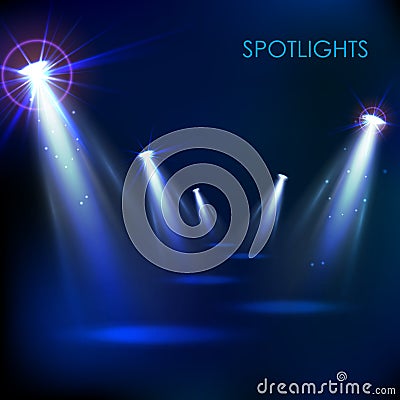 Realistic Spot Light Effect Vector Illustration