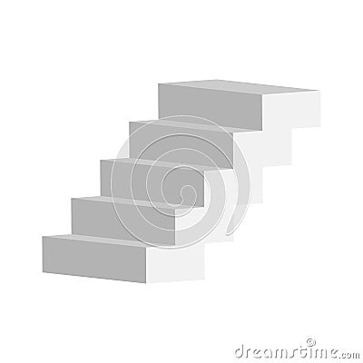 Realistic stairs motivation for fast promotion vector Cartoon Illustration