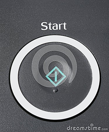 Realistic start button Stock Photo