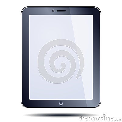 Realistic tablet pc computer Vector Illustration