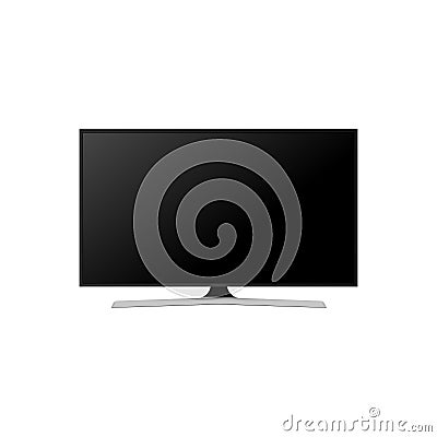 Realistic television screen on background. TV, modern blank screen lcd, led. Vector Vector Illustration