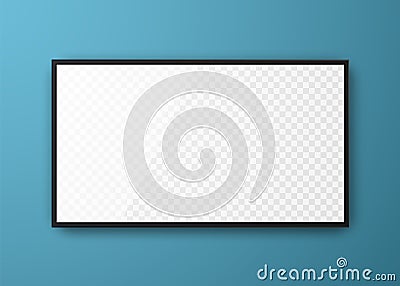 Realistic television screen. Mockup of computer monitor display. 3d TV led monitor. Vector illustration Vector Illustration