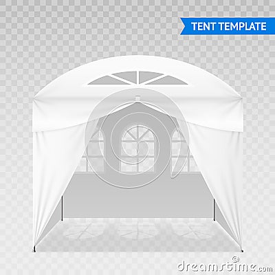 Realistic Tent Template On Transparent Background Vector Illustration