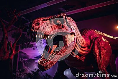 Realistic terrifying Tyrannosaurus Rex coming to life Stock Photo