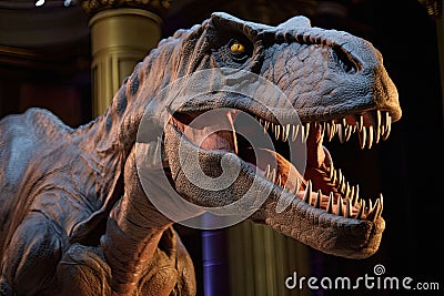 Realistic terrifying Tyrannosaurus Rex coming to life Stock Photo