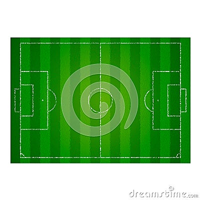 Realistic textured grass football field. Soccer pitch. Empty soccer field top view. Vector Vector Illustration