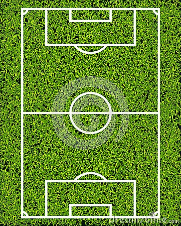 Realistic Textured Grass Soccer Field Stock Photo