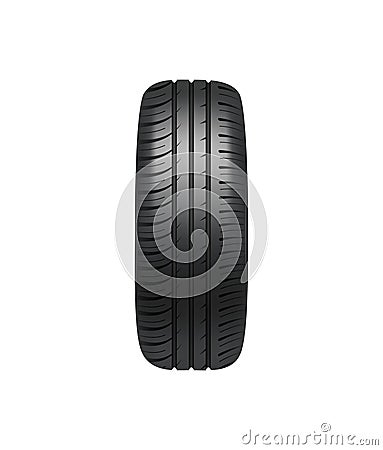 Realistic Tire Illustration Vector Illustration