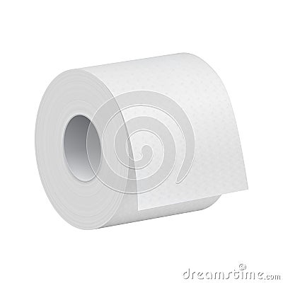 Realistic toilet paper roll mock up template Vector Illustration