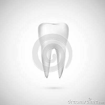 Realistic tooth illustration. Dental care and teeth restoration. Medicine icon. Vector Vector Illustration