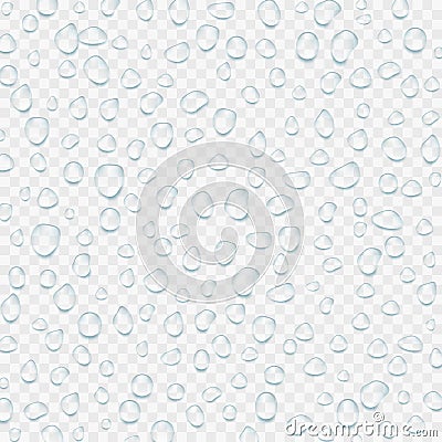 Realistic transparent Water drops. Vector illustration Vector Illustration