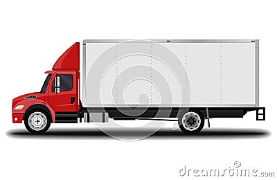 Realistic truck. side view Vector Illustration