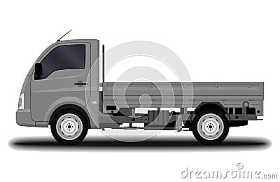 Realistic truck. side view Stock Photo