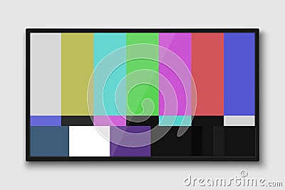 Realistic TV screen Vector Illustration