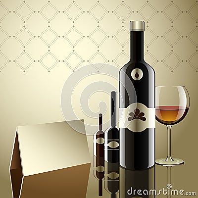 Realistic vector bottles. glass and reflection luxury style. Vector Illustration
