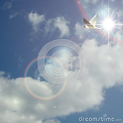 Realistic vector clouds and sky Vector Illustration