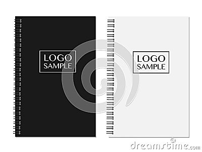 Realistic Vector Cover Notebook Set. Vector Illustration