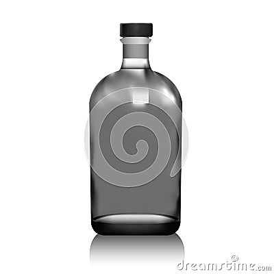 Realistic vector glass bottle Vector Illustration