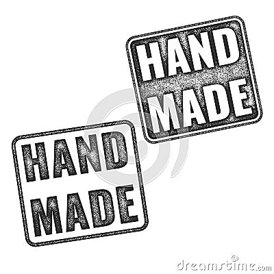 Realistic vector Handmade grunge rubber stamps Vector Illustration