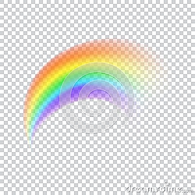 Realistic vector rainbow icon Vector Illustration
