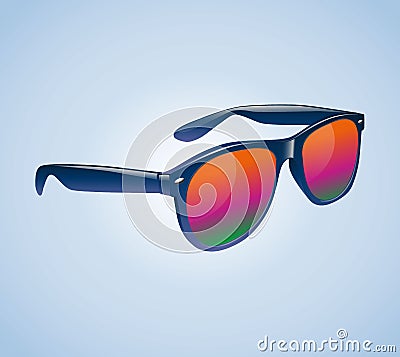 Classic Vintage Sunglasses Realistic Isolated Vector Illustration Classic Vintage Sunglasses Realistic Isolated Vector Vector Illustration