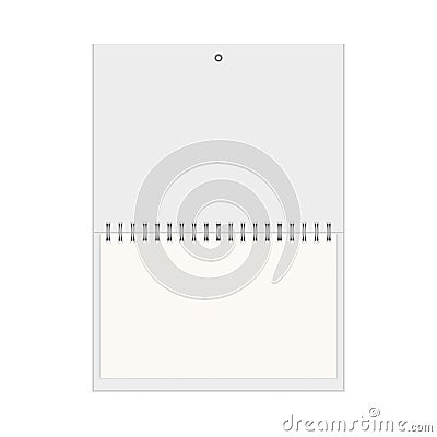 Realistic wall Calendar. Empty Mock Up. Vector. Vector Illustration