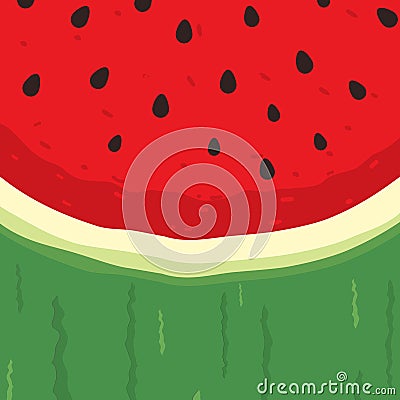 Realistic watermelon background Vector Illustration