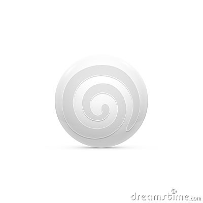 Realistic White Ball or Sphere. Vector Vector Illustration