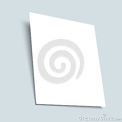 Realistic white empty sheet of paper Vector Illustration
