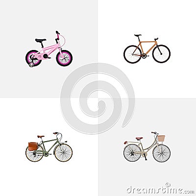 Realistic Working, Childlike, Timbered And Other Vector Elements. Set Of Realistic Symbols Also Includes Vintag Vector Illustration