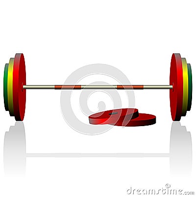 Realistick vector illustration dumbbell Vector Illustration