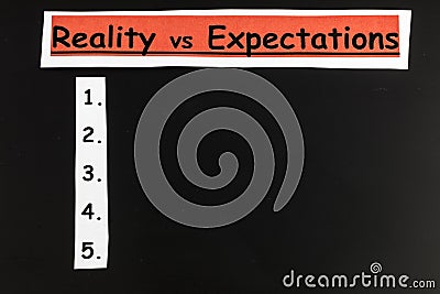 Reality expectations real plan target destination expectation Cartoon Illustration