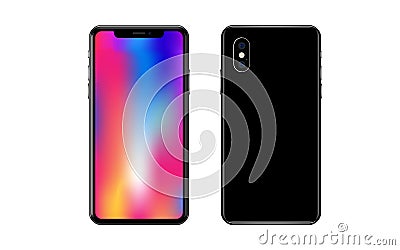 Reallistic phone model IPhone x 10 Cartoon Illustration