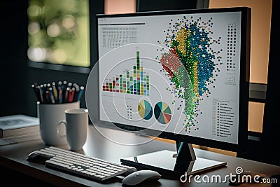 Unveiling Data Insights: Algorithmic Analysis & Visualization Stock Photo